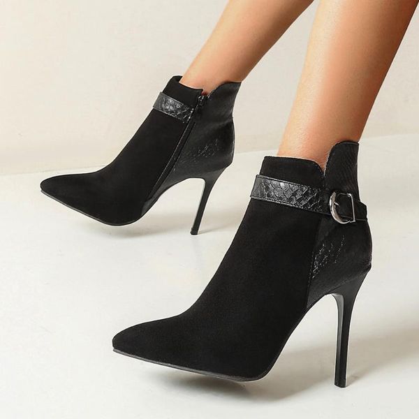 

boots lapolaka large sizes 48 thin high heels fashionable party autumn woman shoes ankle, Black