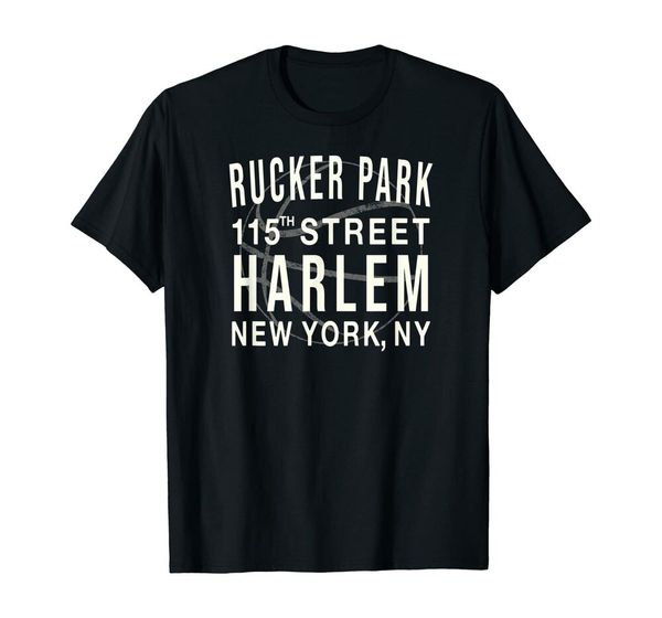 

rucker park basketball harlem throwback t shirt size s-5xl, White;black
