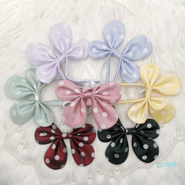 

butterfly ear polka dot bow tie dot student jk sailor suit college style uniform cute cherry knot bow tie female pink, Blue;purple