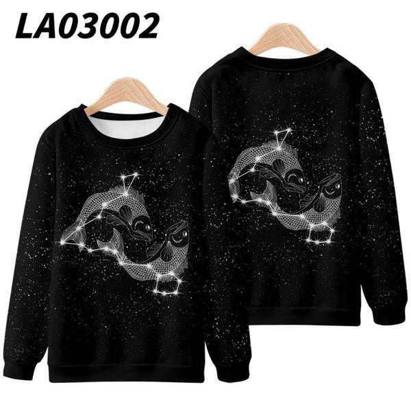 

men's hoodies & sweatshirts constellation printed spring autumn couple women men casual o-neck harajuku loose pullovers oversized 6xl, Black
