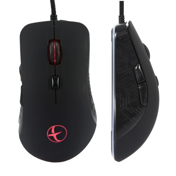 Mouse riscaldato con cavo riscaldato per notebook portatile Mouse da gioco programmabile a 6 pulsanti Mouse regolabile da 2400 DPI per giocatori