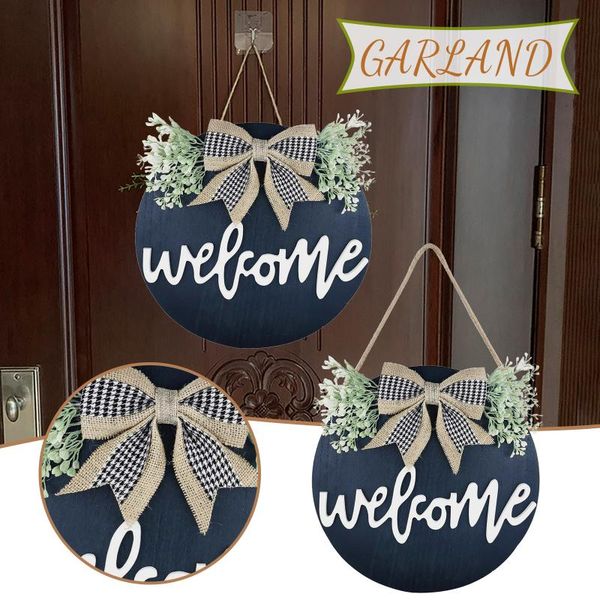 

decorative flowers & wreaths welcome door hanger decoration wreath front decor garden home drop