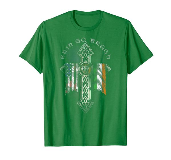 

erin go braugh = ireland forever st patrick's day t-shirt, White;black