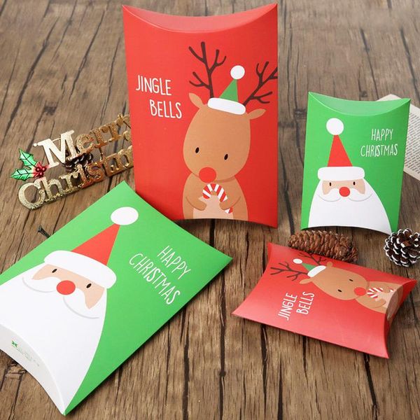 

gift wrap 30 pcs christmas pillow box large korean creative carton santa claus candy cookies chocolate xmas packaging boxes decor