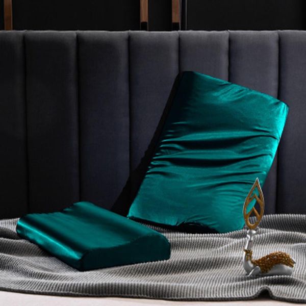 

pcs luxury satin silk pillowcase solid color imitated pillow cover 30cmx50cm/40cmx60cm case