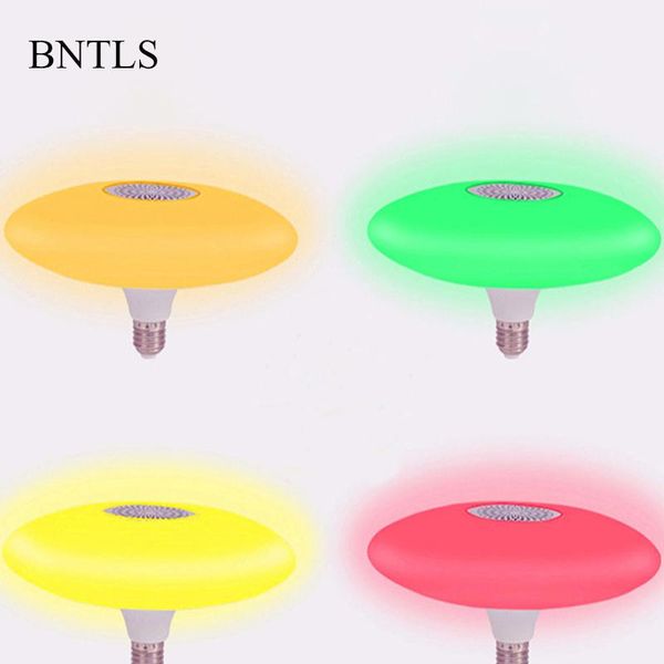 

bulbs bluetooth music bulb rgbw high power 30w wireless remote control flying saucer light lamp