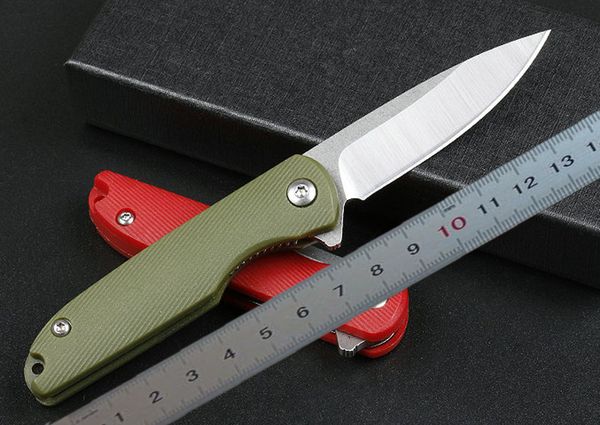 1 pcs novo jj066 pequeno flipper faca dobrável 8cr14mov lâmina de cetim abs + aço inoxidável alça mini facas de bolso EDC