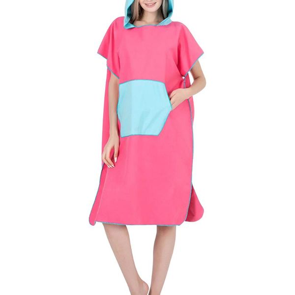

adults swimming cloak quick dry beach cover changing robe swim bath poncho surf outdoor sports bathrobe soft towels women's swimwear, White;black