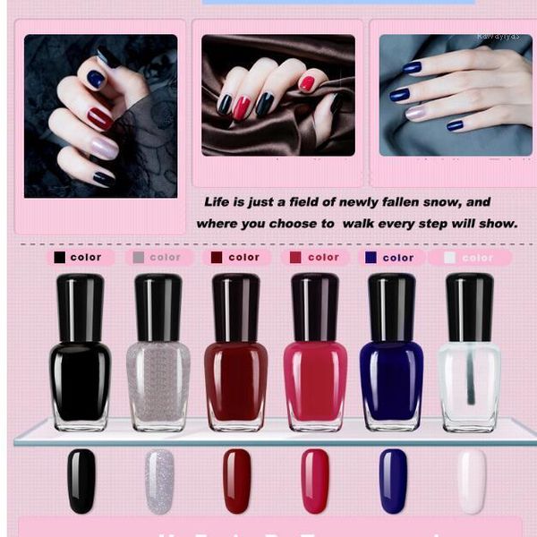 

pretty colors effetc nail polish black pure color pink art oily varnish manicure lacquer1
