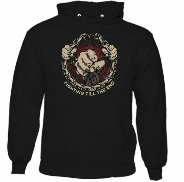 

men's hoodies & sweatshirts fighting mens funny gym hoodie training bodybuilding weightlifting, Black