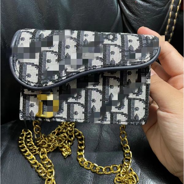 

new da printed coin purse wallet oblique span single shoulder chain women's bag purses