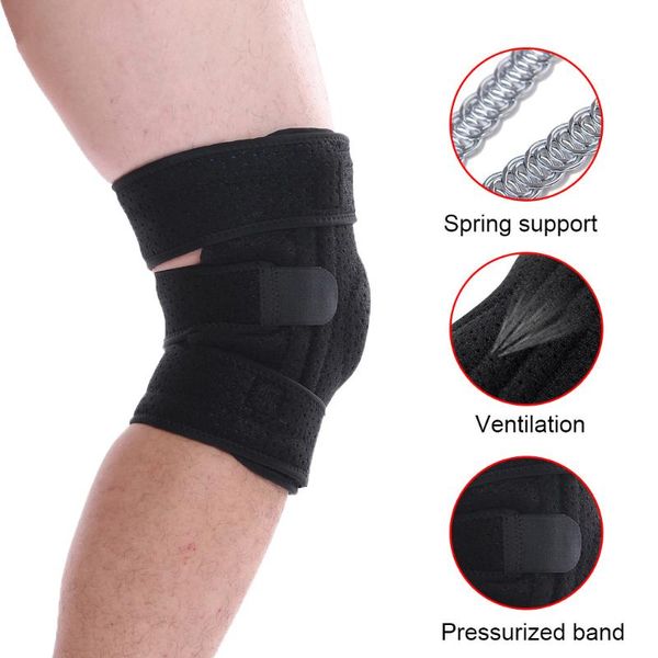 

pcs knee support pad wrap sleeve nylon neoprene adjustable breathable anti bump outdoor fitness sportswear leg protector elbow & pads, Black;gray