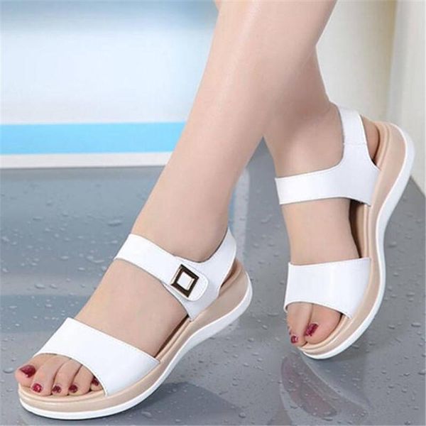 

sandals summer women fashion soft comfortable casual sandalias mujer womens shoes platform, Black