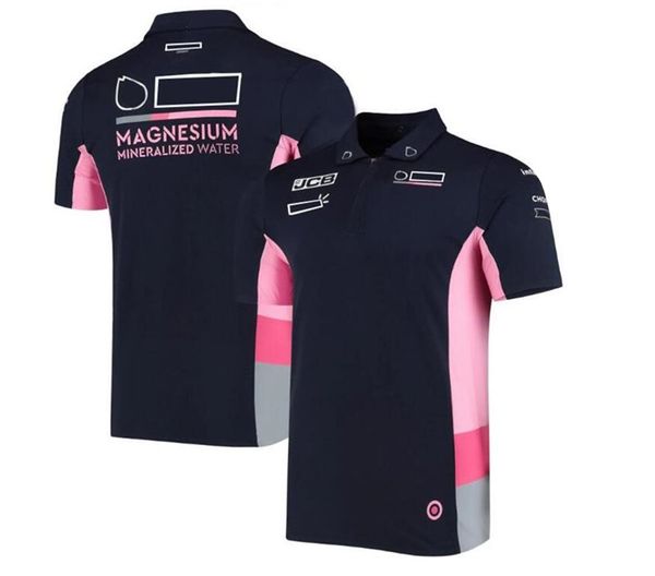 2023 equipe de ponto de corrida camisa polo lapela camiseta f1 terno de corrida de manga curta roupas masculinas fórmula uma equipe roupas de trabalho cus266d