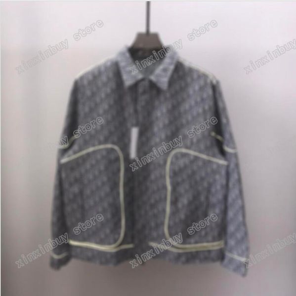 

21ss designers jackets men women jacquard letter big pocket reflective stripe man paris fashion t-shirt tees street short sleeve luxurys tsh, Black;brown