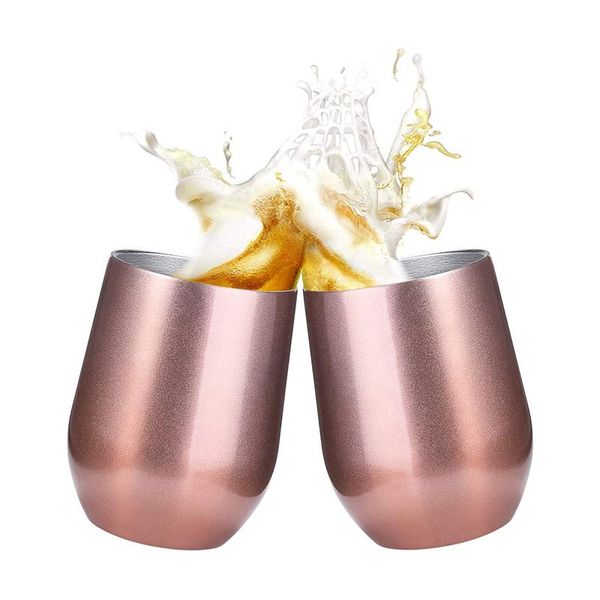 

water bottles 12oz double wall vacuum insulated stainless steel stemless wine glass travel coffee cup drinks champagne cocktails