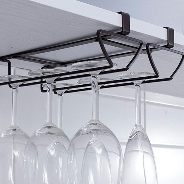 

hooks & rails wine glass holder under cabinet organization and storage for kitchen decor pi669