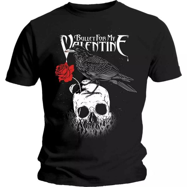 

bullet for my valentine raven official t-shirt men unisex, White;black