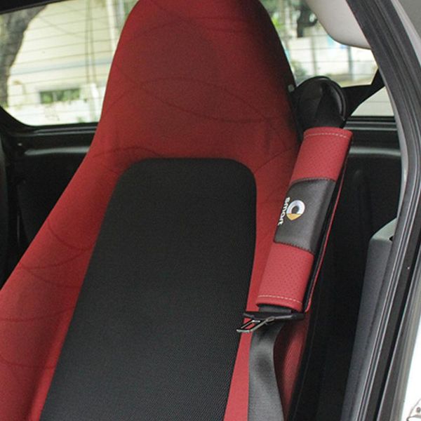 

safety belts & accessories 2pcs car leather seat belt shoulder guard decoration for smart 453 451 450 fortwo forfour interior