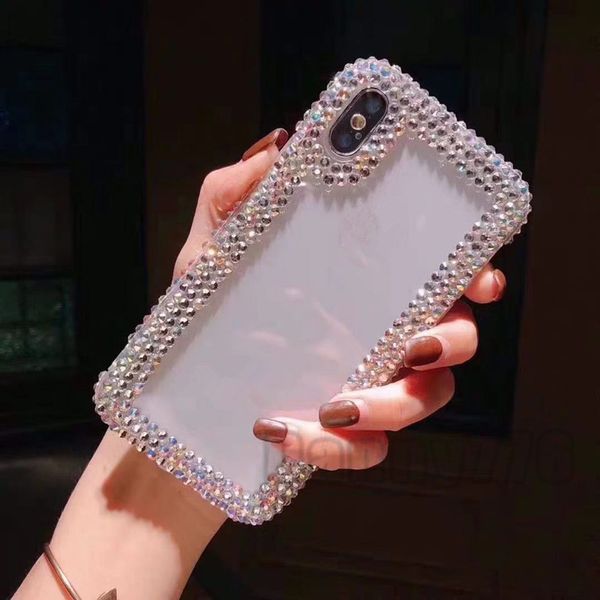 Luxe Diamond Designer Telefoonhoesjes voor iPhone 12 11 Pro Max Xs Xr 6 7 8 Plus Case Helder Strass Glitter Smartphone Cover