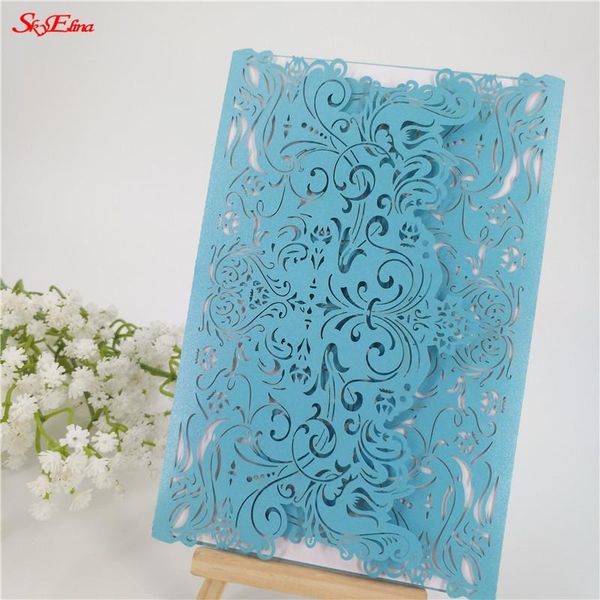 

greeting cards 30pcs/set romantic wedding laser cut invitations party card delicate carved bride and groom style 6zsh073