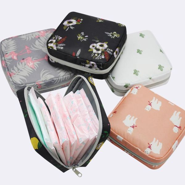 

waterproof tampon storage bag cute sanitary pad pouches portable makeup lipstick key earphone data cables organizer cosmetic bags & cases