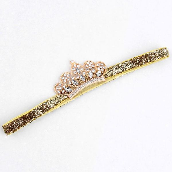 

baby infant luxury shiny diamond crown headbands girls tiara wedding hair bands children hair accessories christmas boutique, Slivery;white