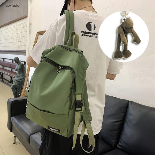 

backpack simple women waterproof nylon schoolbag for teenage girls high school college female backpacks ladies drop