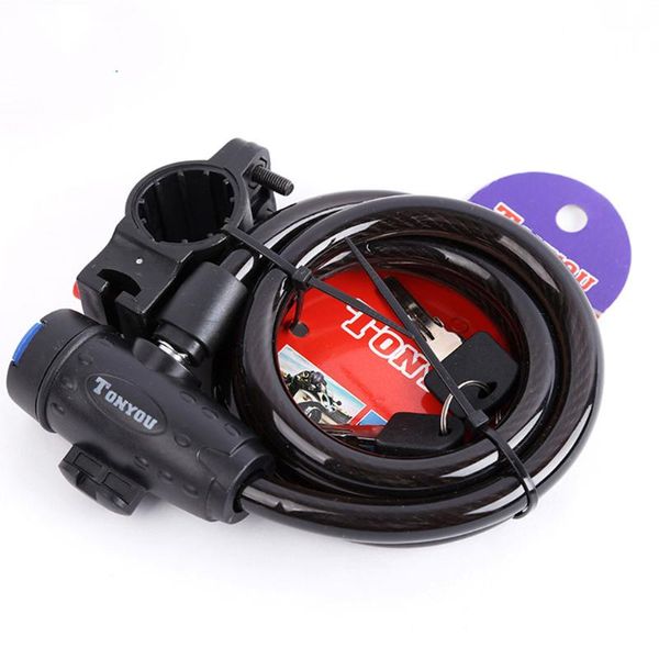 

bike locks universal black chain lock portable ring mountain bikes anti-theft tools