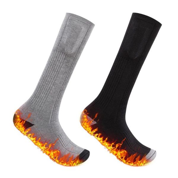 

sports socks outdoor winter self heating heated thermal work boot warm feet comfort health heat guard hiking ski, Black