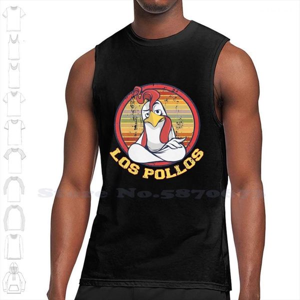 

chicken summer funny tank sleeveless vest for men women go pollos, White;black