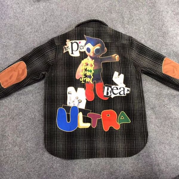 

men's casual shirts bordado t masculinas feminino 1:1 alta qualidade de moda cpfm tees cpfm. xyz w. c. d. camisas la65, White;black