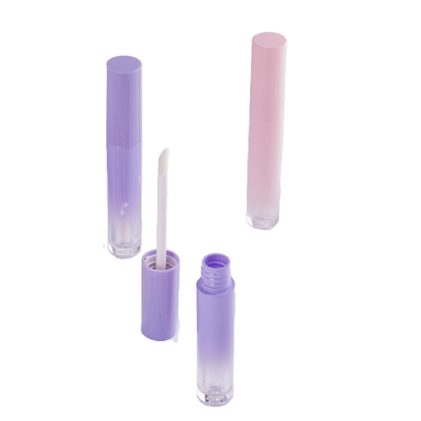 

4ml round lip gloss empty tube gradient shiny purple frost pink cosmetic container plastic packaging refillable bottle 30/50pcs storage bott