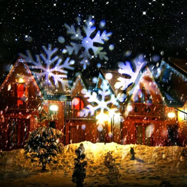 

lawn lamps outdoor waterproof moving snowflake landscape led projector lamp xmas garden light eu
