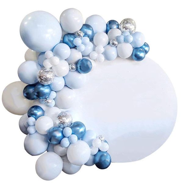 

pcs macaron latex decorations balloons set blue silver confetti balloon for baby shower birthday wedding party decorative flowers & wreaths