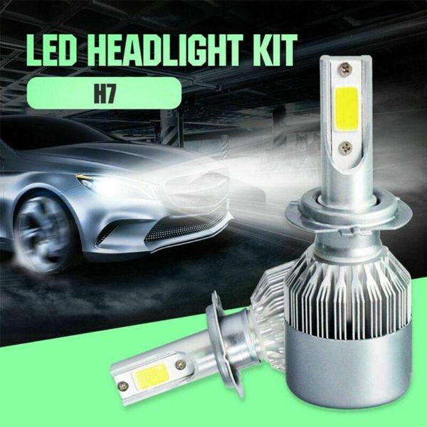 

car headlights 2pcs/set super bright led h7 9005 9006 12000lm 6000k for 12v/24v