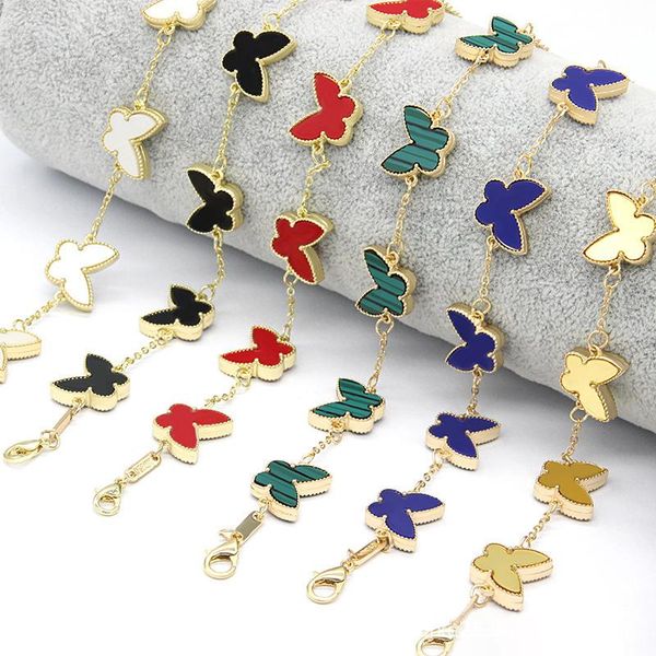 

link, chain 2021 brand design red green color butterfly women bangles party bracelet colorful jewerly accessory, Black