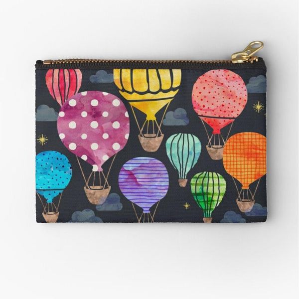 

cosmetic bags & cases women air balloon printed fashion cosmetics organizer bag for travel colorful storage lady small gift