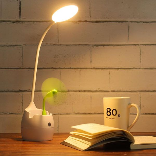 

book lights led desk lamp eye with pen holder student mobile phone charging 360 adjus dormitory learning bedroom reading