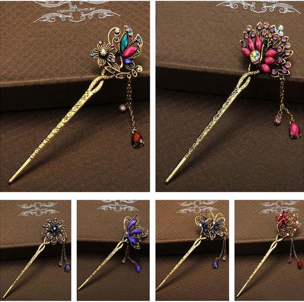 

jewelry retro hairpin alloy headgear hairpin mix order hairpins, Golden;silver