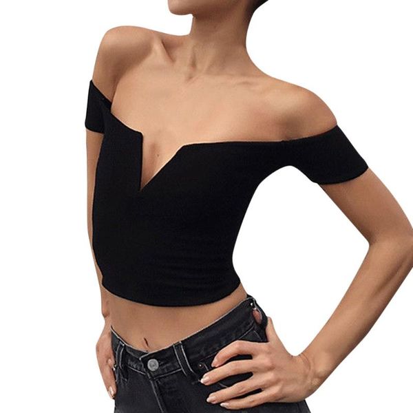 

women's blouses & shirts womens and nice backless off shoulder v-neck short sleeve vest tank polyester blouse summer fashion, White