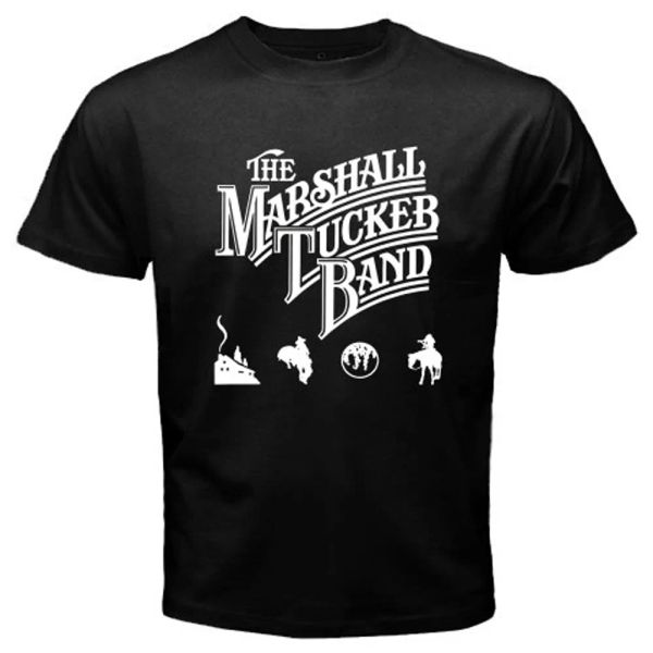 

new the marshall tucker country men's black t-shirt size s to 3xl, White;black