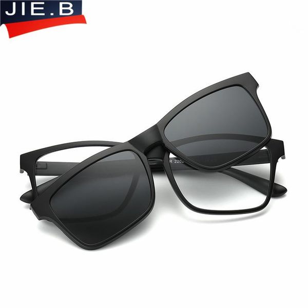 

male eyeglasses frame full glasses men belt magnet clip sunglasses myopia polarized nvgs fashion frames, Black