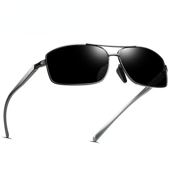 

sunglasses classic retro mens polarized men rectangle sun glasses aluminum frame uv400, White;black