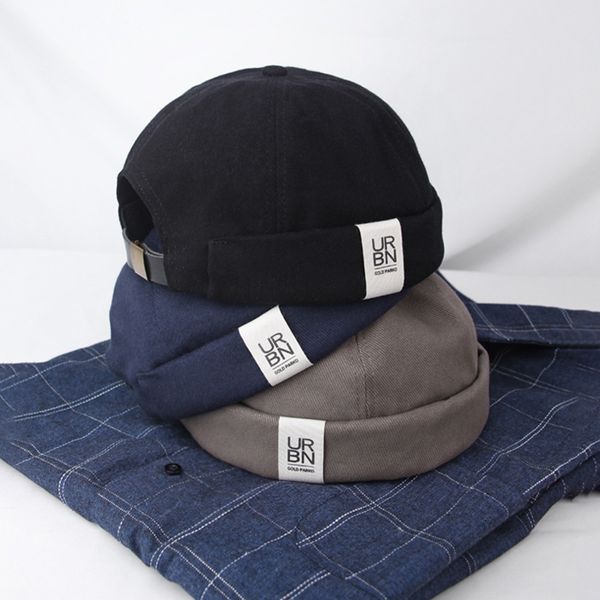 

minority melon skin men's brand letter label yuppie cuntou landlord women hip hop fashion hat, Blue;gray