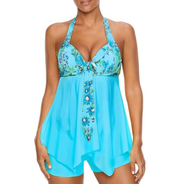 

split new full size skirt in 2019 flat angle digital printed swimsuit, White;black