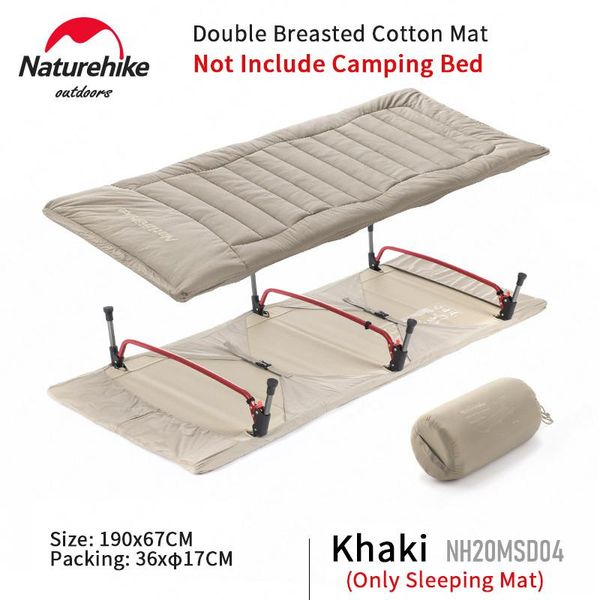 

naturehike camping 190x67cm cotton mat for cot outdoor ultralight portable soft comfortable warm folding marching mattress pads