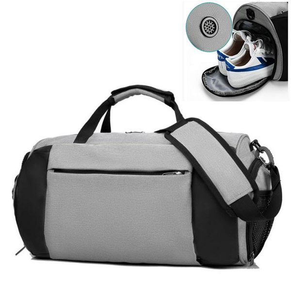 

outdoor bags lightweight sports gym bag with dry pocket travel dufeel shoe compartment for men nylon fitness women black