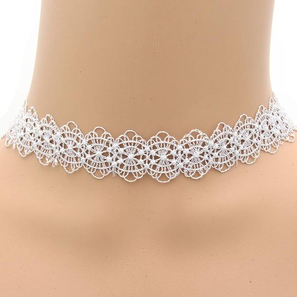

chokers 7 pieces super fairy white lace necklace set classic gothic black velvet choker with heart shape for girl jewelry gift 21712, Golden;silver