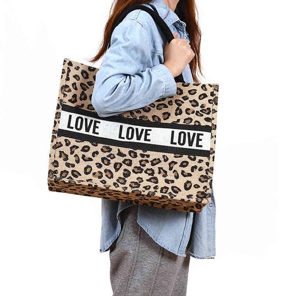 

2022 factory wholesale new jute women's shopping large capacity hand portable linen single shoulder bag